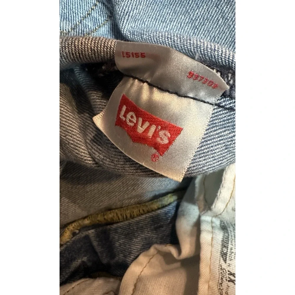 Levi's 501 Jeans Mens Blue Denim Light Wash Button Fly Straight Leg Size 36x30